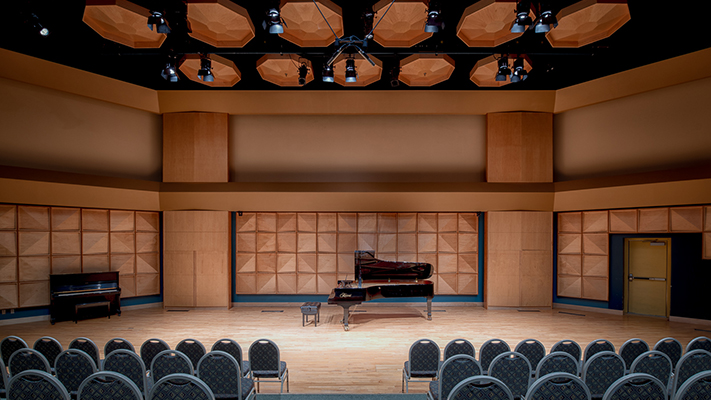 A photo of Petro-Canada Hall within the School of Music from 2005